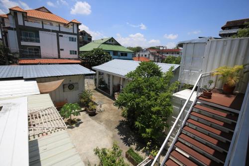 an aerial view of a city with buildings at Day Off House Chiang Mai Near Walking Street in Chiang Mai