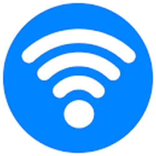 an image of a wifi symbol in a blue circle at Andreamar in Cambados