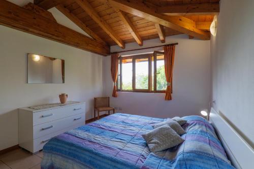 Кровать или кровати в номере Panoramic's loft Tramonto