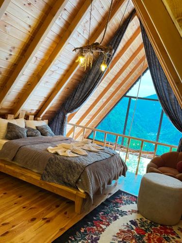 Postel nebo postele na pokoji v ubytování mapi bungalov
