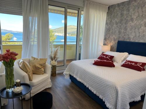 Posteľ alebo postele v izbe v ubytovaní Apartments Satis