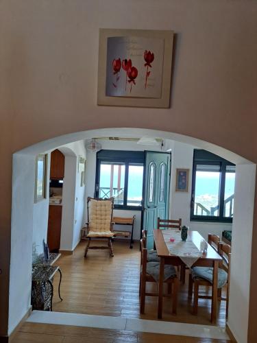 Ruang duduk di Elgina Apartments 1 Rethymno