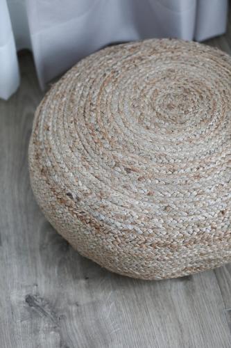 a large coil of rope sitting on a wooden floor at Le Petit Boutique Hotel in Santander