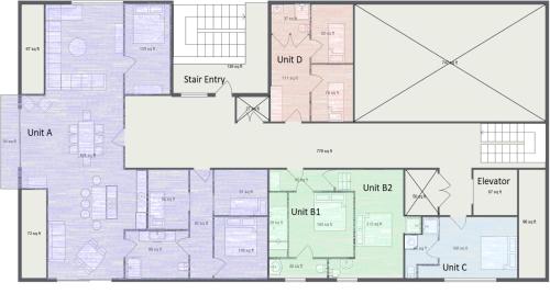 a floor plan of a house at Girlfriend Getaway Suite in Nashville