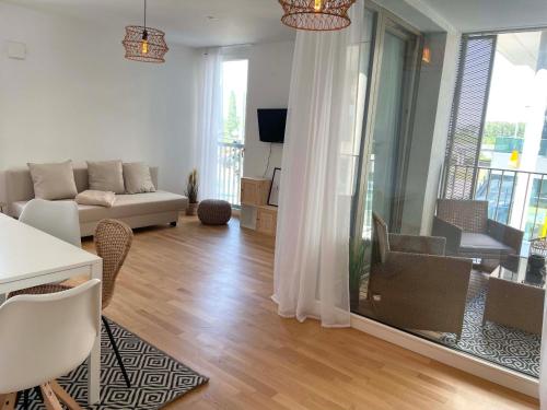 Posezení v ubytování Urban Oasis: Stylische Wohnung