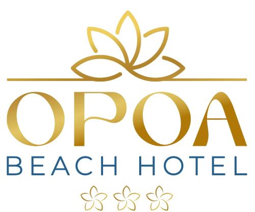 a logo for a beach hotel at Opoa Beach Hotel in Opoa