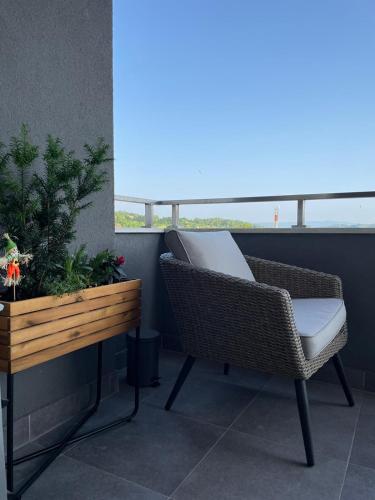 Balkón nebo terasa v ubytování Apartman Eva, moderan stan u srcu Zagorja