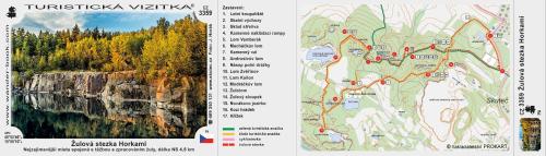 a map of the tutsk trail and a map of a waterfall at Vila Antik in Nové Hrady