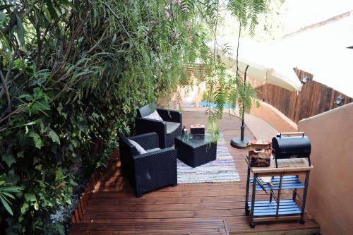 Ruang duduk di Apartamento con jacuzzi y terraza con opcion a Piscina Privada