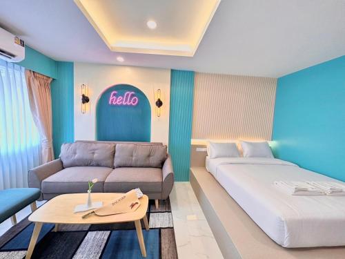 Ascella Bangkok Hotelにあるベッド