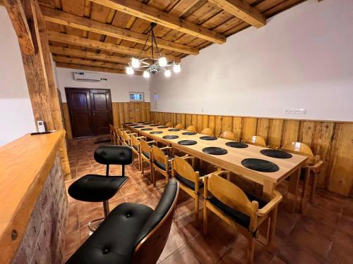 a large conference room with a long table and chairs at Prostě sklípek in Jaroslavice