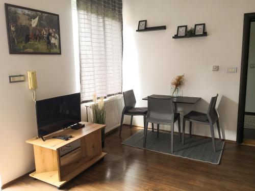 TV a/nebo společenská místnost v ubytování Apartman Siesta