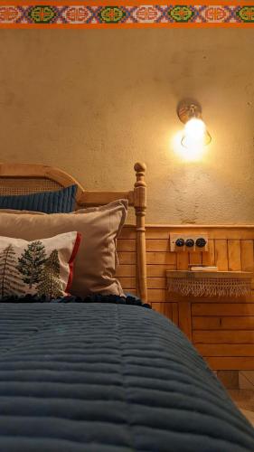 Una cama o camas en una habitación de Hiraeth Shangarh, Sainj Valley