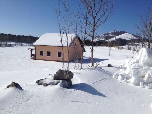 Baške OštarijeにあるMountain House Paulaの雪の小屋