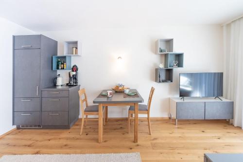 Kuchyň nebo kuchyňský kout v ubytování Backauf