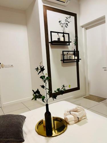 Postel nebo postele na pokoji v ubytování Le Pavilion Premium Suite, Condo at Puchong