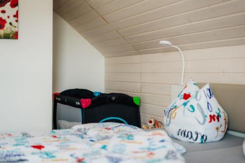 Ένα ή περισσότερα κρεβάτια σε δωμάτιο στο Ferienhaus Arisa III