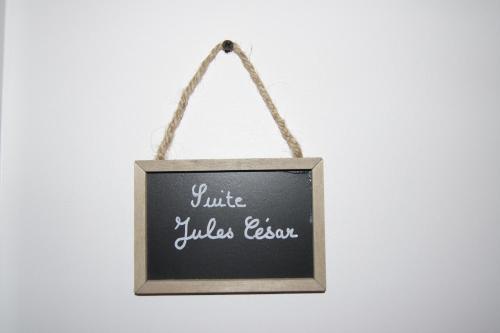 a chalkboard sign that reads little jules lesson at Ferme Sainte Marie in Rémilly