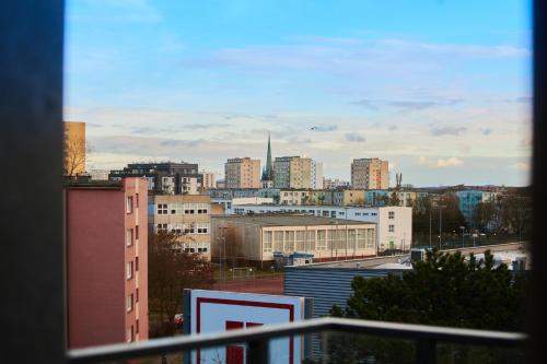 a view of a city from a balcony at Apartamenty Świnoujście - Matejki 1b in Świnoujście