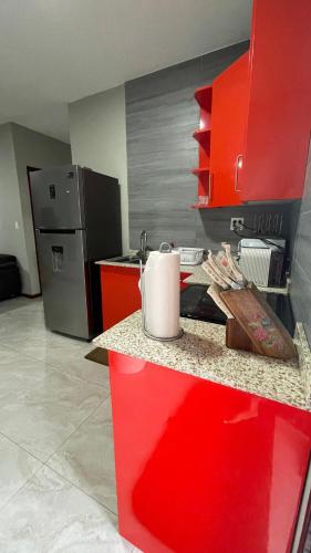 Η κουζίνα ή μικρή κουζίνα στο Pavema Apartments