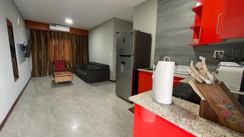 Η κουζίνα ή μικρή κουζίνα στο Pavema Apartments