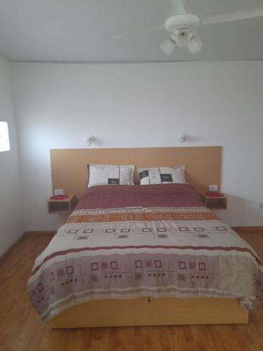 ein Schlafzimmer mit einem großen Bett in einem Zimmer in der Unterkunft Apartamento Sinde in Villaguay