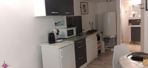 Küche/Küchenzeile in der Unterkunft Studio Chavigny avec wifi