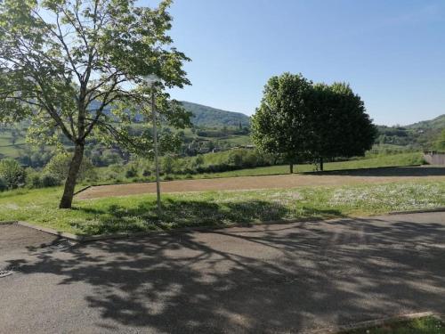a tree sitting on the side of a road at Logement standing wifi Vercors 'In in Saint-Jean-en-Royans
