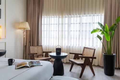 Zona de estar de Downtown Prime A Premium Boutique Hotel Udaipur - My Downtown Hotels