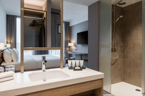 Koupelna v ubytování AC Hotel by Marriott Wuerzburg