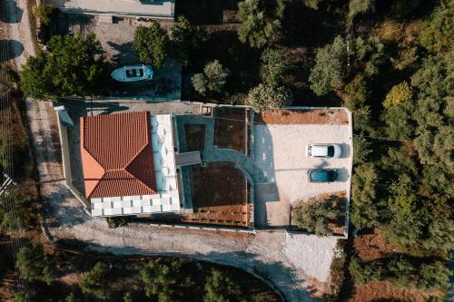 an overhead view of a building with a roof at Elais House Methoni in Methoni
