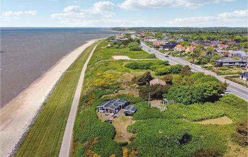 an aerial view of a beach next to the water at Cozy Home In Esbjerg V With Wifi in Esbjerg