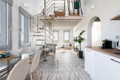 Χώρος καθιστικού στο MelivOia house collection - Private Jacuzzi Villas