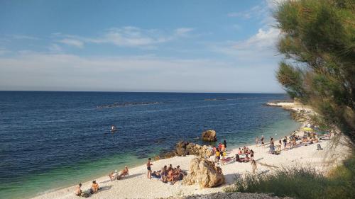 a group of people on a beach near the water at DONNA LUCREZIA b&b Boutique Hotel Style - relax & business stay in Bisceglie