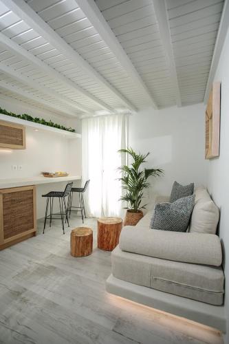 Zona de estar de Hermes Luxury Suites