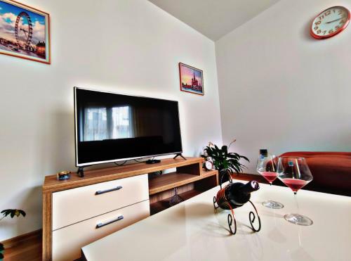 TV a/nebo společenská místnost v ubytování Glušac Lux
