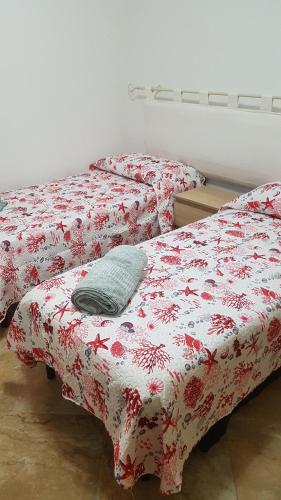 Tempat tidur dalam kamar di B&B DA SILVESTRO