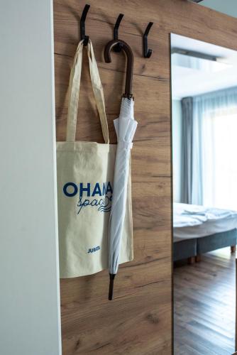 Certifikát, hodnocení, plakát nebo jiný dokument vystavený v ubytování Ohana Space w Juracie