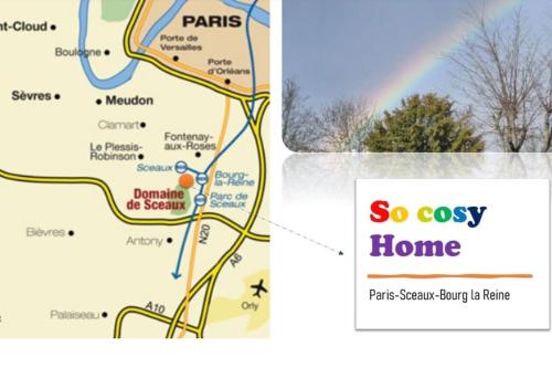So Cosy Home Paris-Sceaux/Bourg-la-Reine. a vista de pájaro