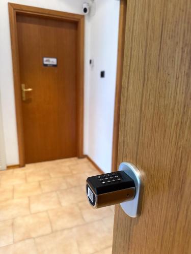 a close up of a door with a door knob at Mirea's Rooms in Ascoli Piceno