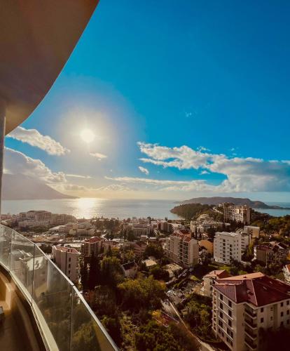 a view of a city from a building at Sea & Sky Apartments in Budva