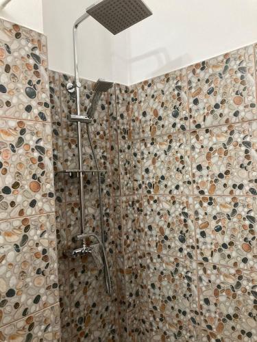 a shower with a shower head in a bathroom at Casa Ella in 2 Mai