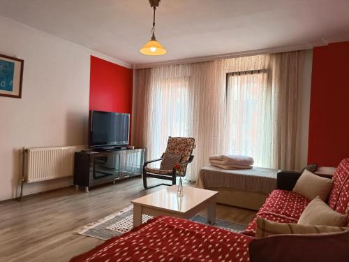 Televiisor ja/või meelelahutuskeskus majutusasutuses The City Residence Hotel