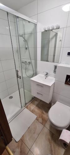 Bilik mandi di Motel i Restauracja "Pod Basztą"