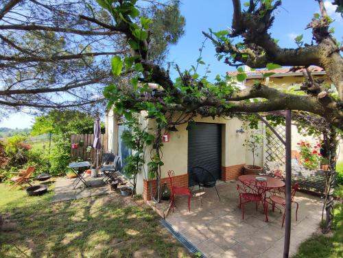 Maison de campagne vue panoramiqueにある庭