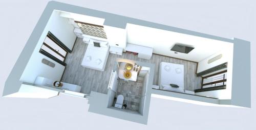 a rendering of a floor plan at HOTEL FUENTE REDONDA LUXURY in Úbeda