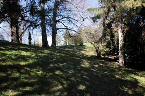 a grassy field with trees in a park at Villa Lucini 1886 "La Dolcevita" Cottage 2, close to Lake Como and Milan in Calco