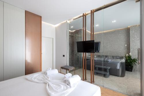 Compas Boutique Hotelにあるベッド