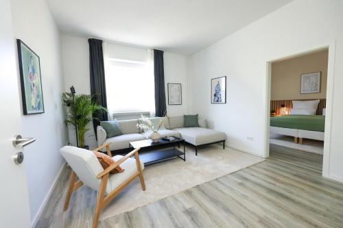 Posezení v ubytování 75qm Luxusapartment in perfekter Lage