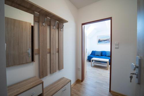 Katil atau katil-katil dalam bilik di Šedivinské apartmány - rodinné apartmány v Orlických horách